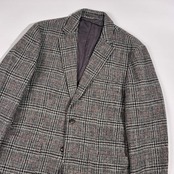 Papas+ パパス × Harris Tweed ハリスツイード チェック 段返3B ウール テーラードジャケット L/メンズ 日本製