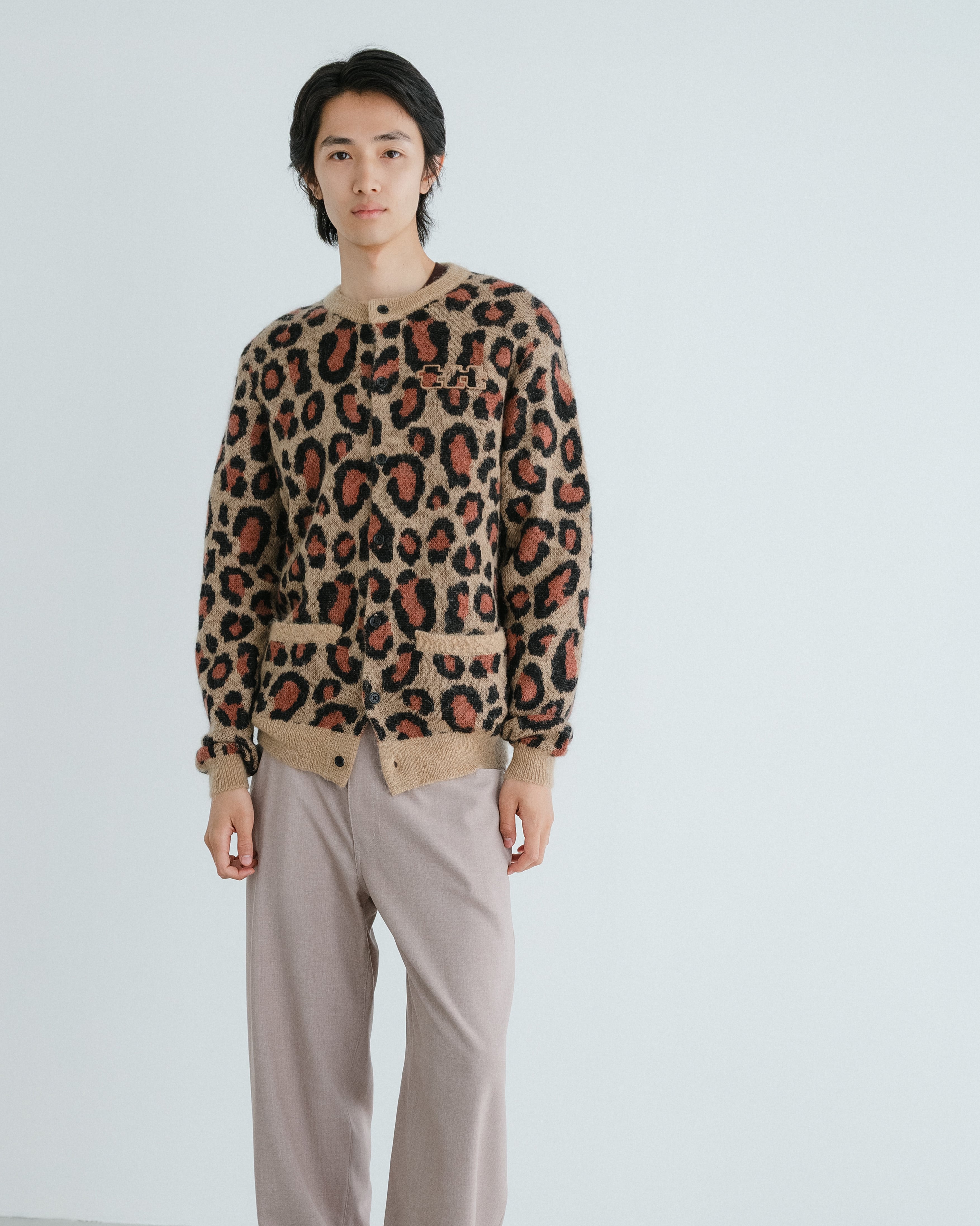 Leopard knit cardigan（BROWN） | TTTMSW