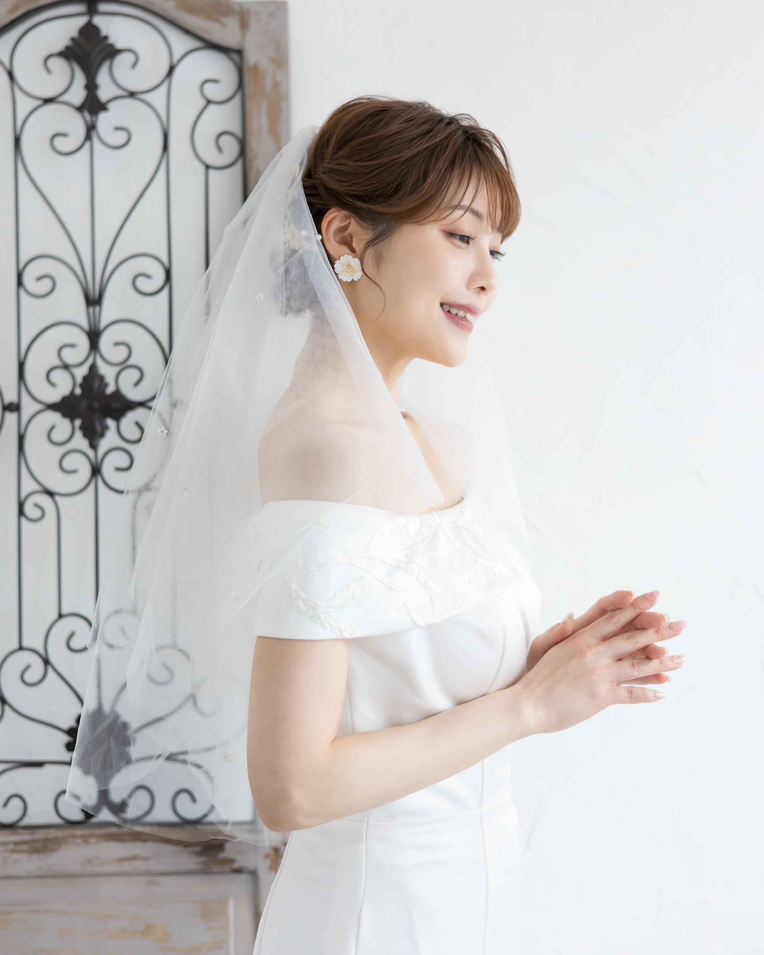 ショート丈フラワーウェディングベール【VL2308-04】 | ブライダル