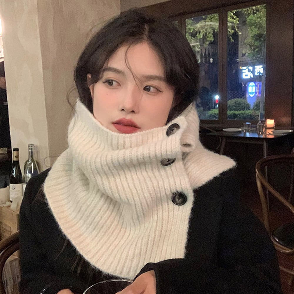ニットウォーマー レディース 秋冬 防寒 韓国 マフラー おしゃれ 大人 かわいい きれいめ 暖かい ネックウォーマー スヌード 大人可愛い 大人女子