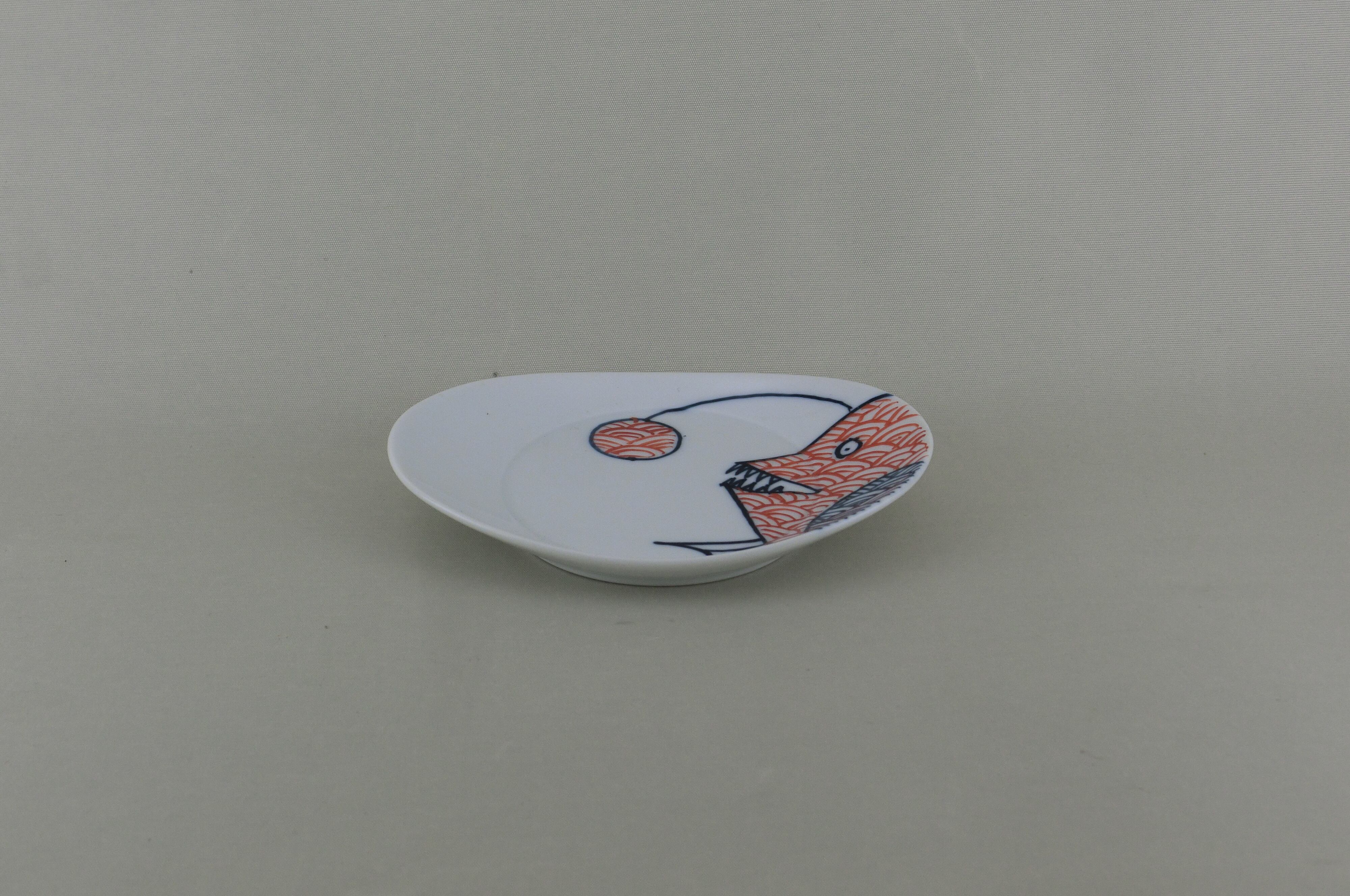 変魚シリーズ　小皿　ちょうちん（赤）
