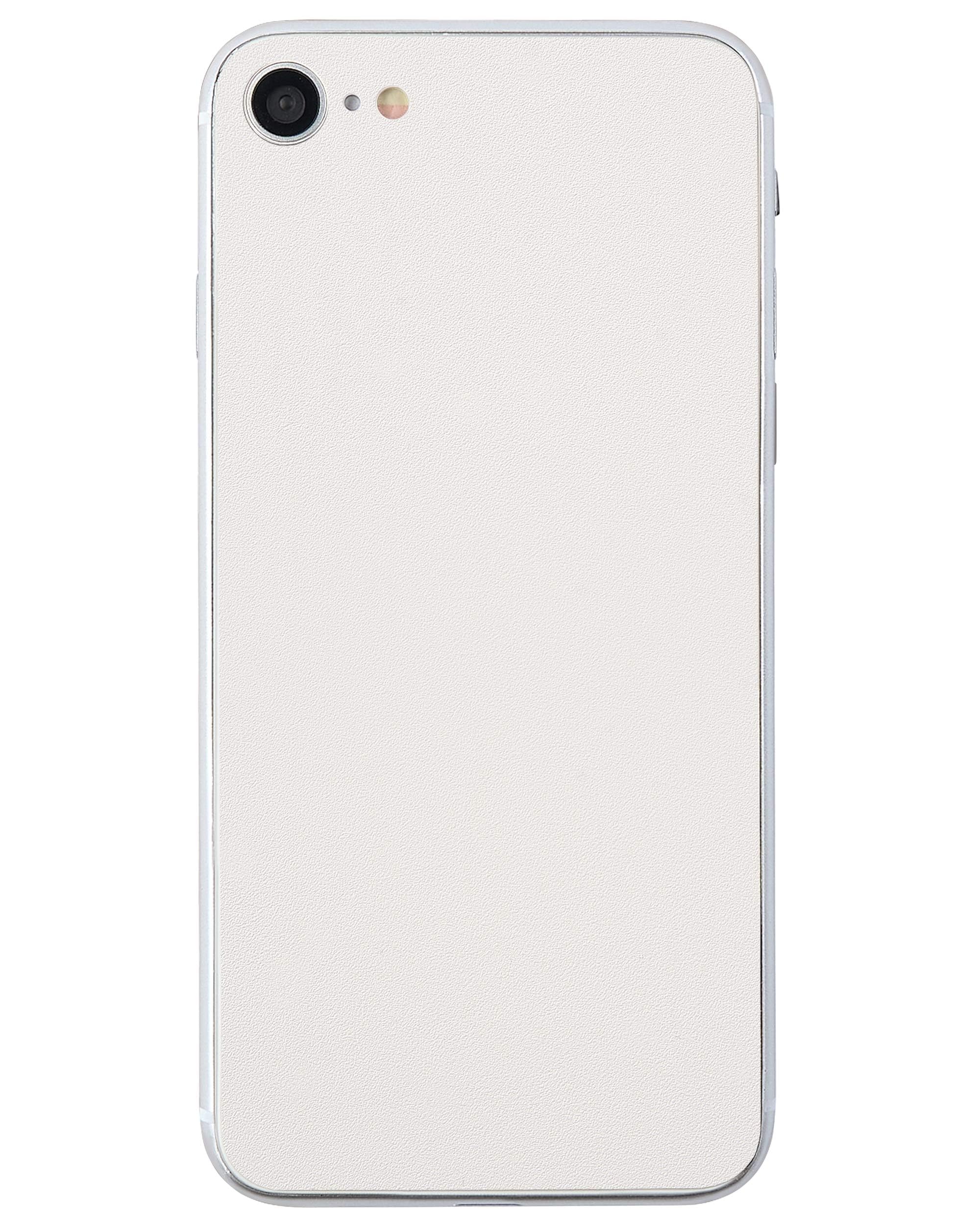 CASETYBOX スキンシール iPhone SE3 SE2 第3/2世代 背面 互換 くすみ 無地 シンプル 側面なし PURE WHITE (4)