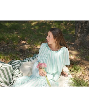 【送料無料】Striped long dress-1