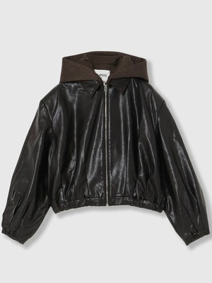 THINGS THAT MATTER　シングスザットマター  / VINTAGE IMITATION LEATHER HOODIE JACKET