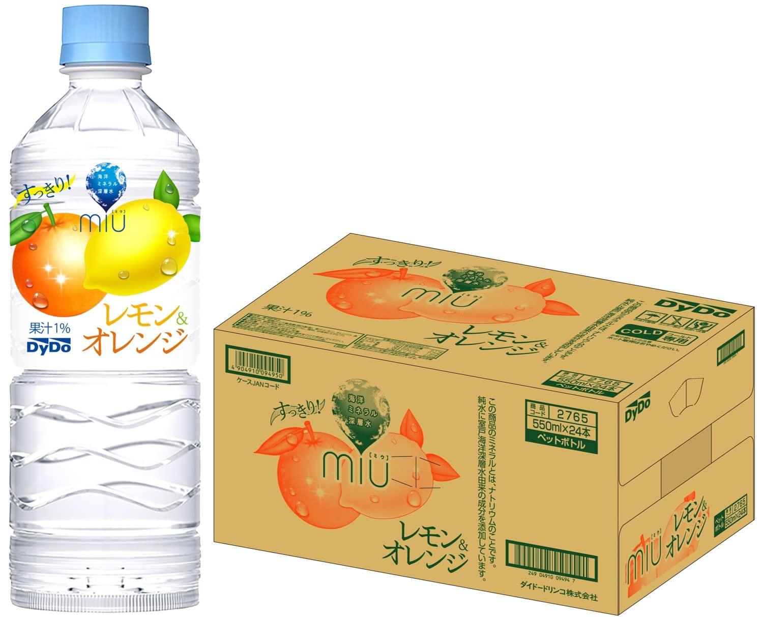【特価処分】ダイドー ミウ レモン&オレンジ 550ml×24本 ペットボトル