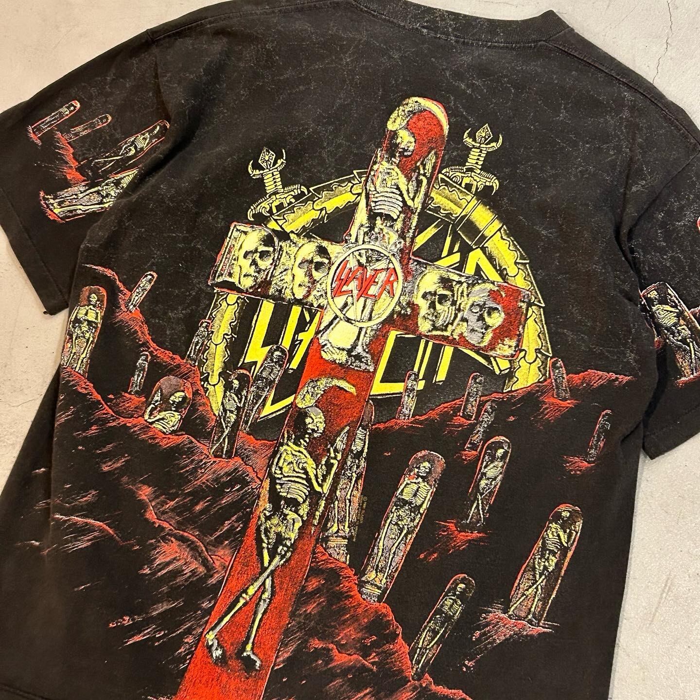 90s SLAYER all over print t-shirt【高円寺店】 | What