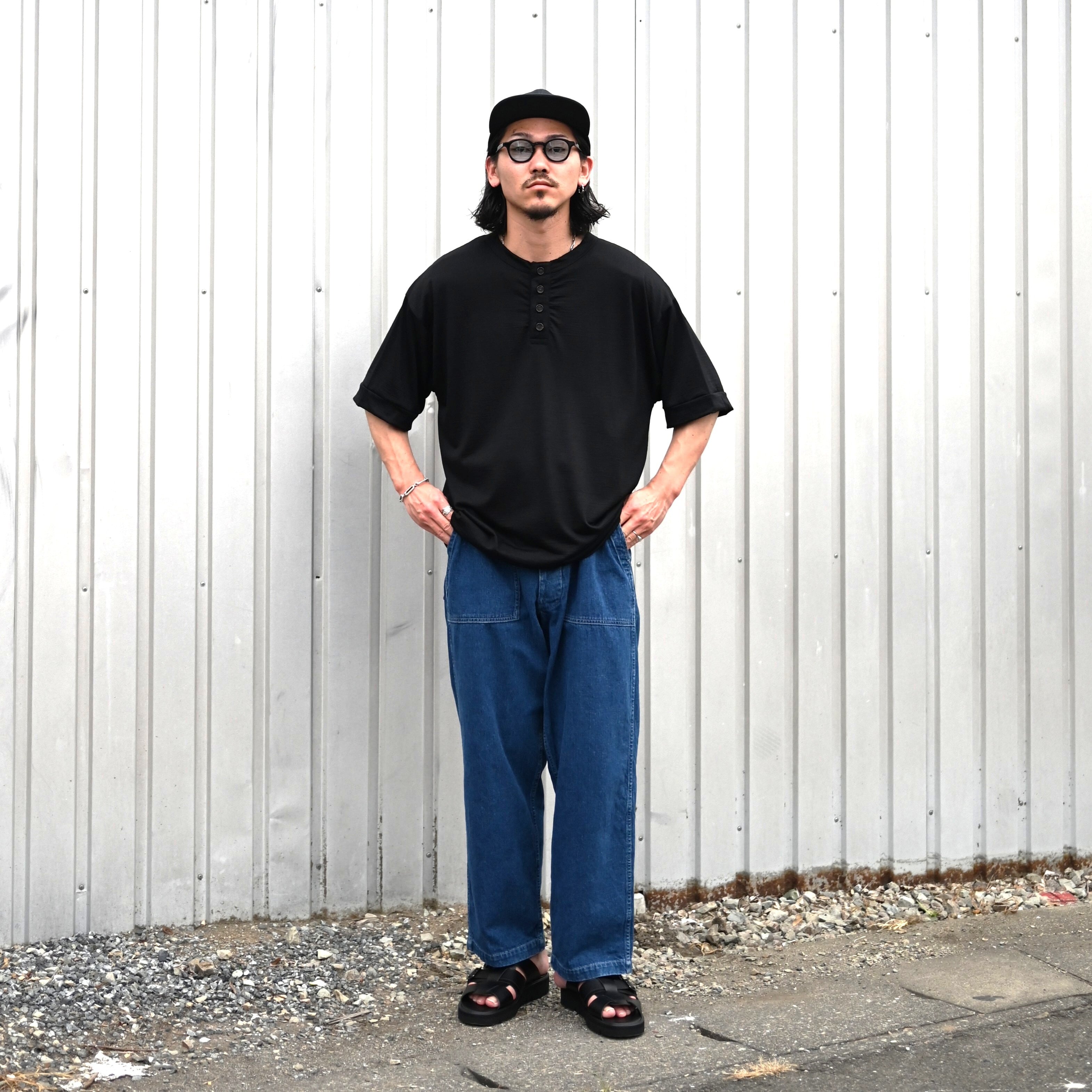 美品 INTÉRIM FINE MERINO WOOL JERSEY HENRY INTERIM(インテリム)EXTRA FINE MERINO WOOL JERSEY HENRY OVER S/S