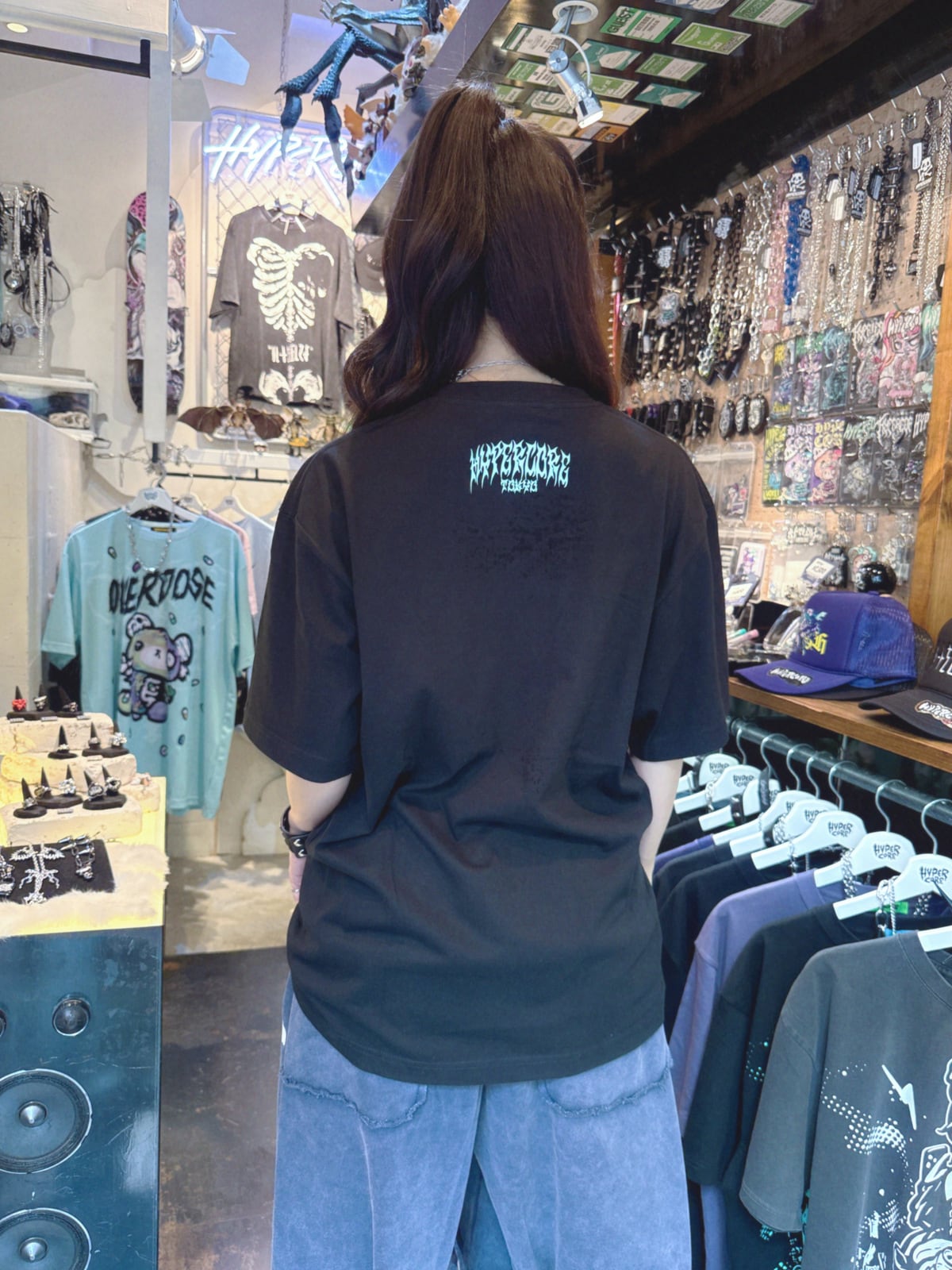 HCT-449BK〉OVERDOSE-ハートを返してよ- Tシャツ / ブラック | HYPER CORE