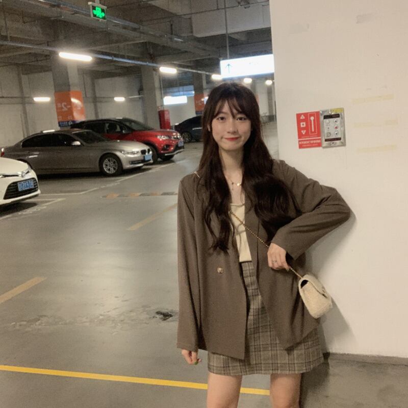 単色長袖ルーズソルトスモールスーツジャケットレディース2020夏オールマッチカジュアルスーツジャケットレディーストレンドのバージョン YY-ファッション83581083734