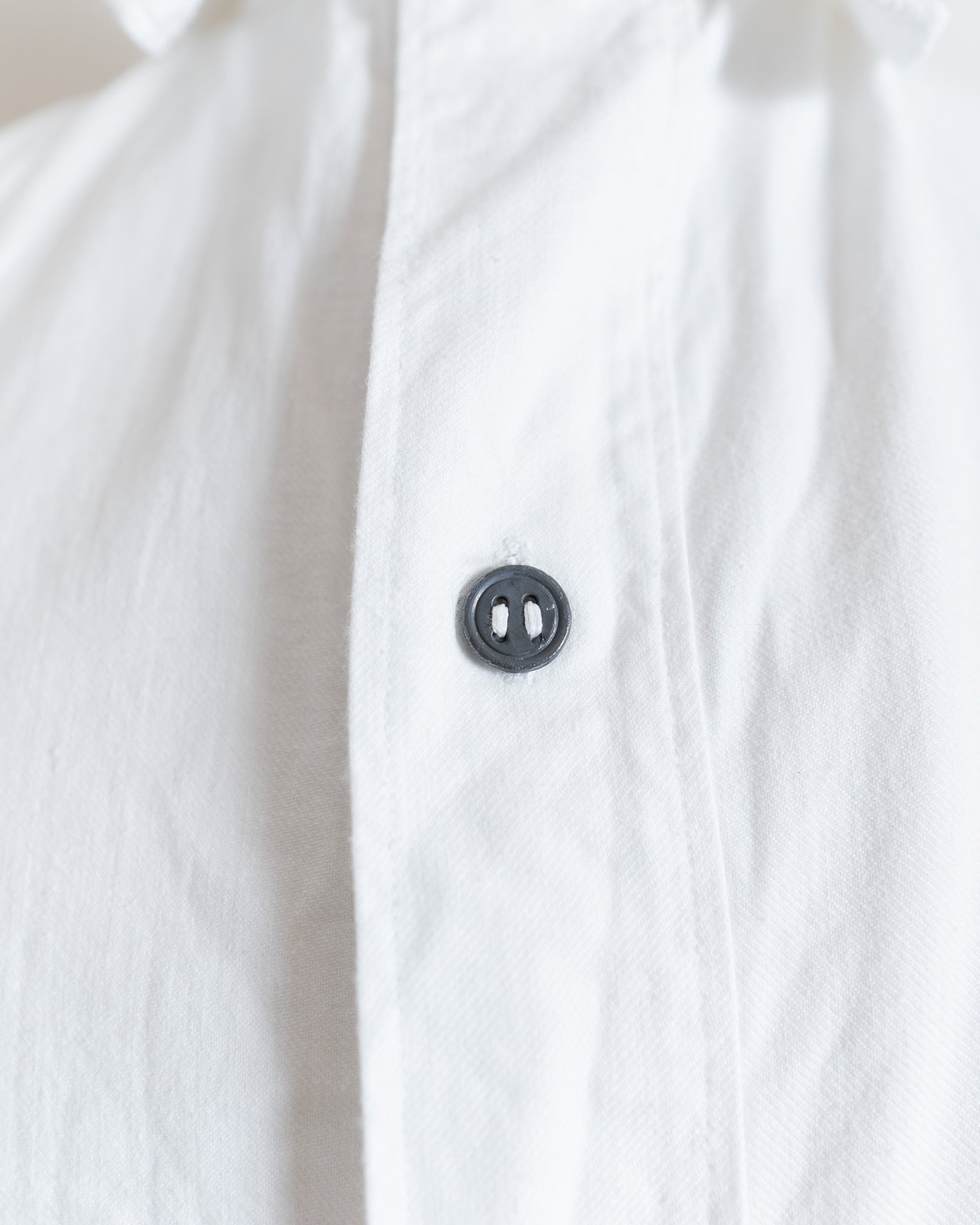 スウェーデン軍　30's  ホスピタルシャツ　スタンドカラー　メタルボタン
