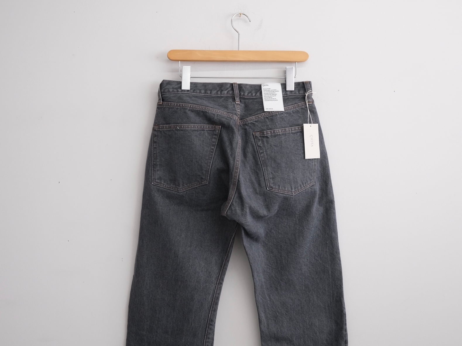 CIOTA” New Straight 5 Pocket denim Pants Medium Gray