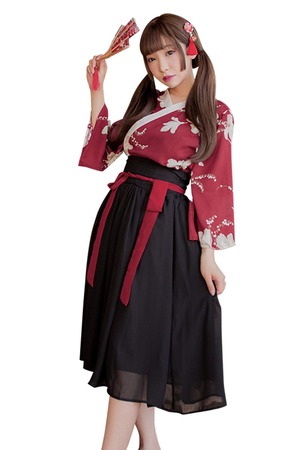 【在庫処分】YAISHN 和服 漢服 浴衣 コスプレ 着服 花魁 スカート レトロ風 レディース 仮装 和風 古典美人服 写真 撮影 学園際 文化際 夏祭り 夏祭り ハロウィン フリーサイズ 4点セット