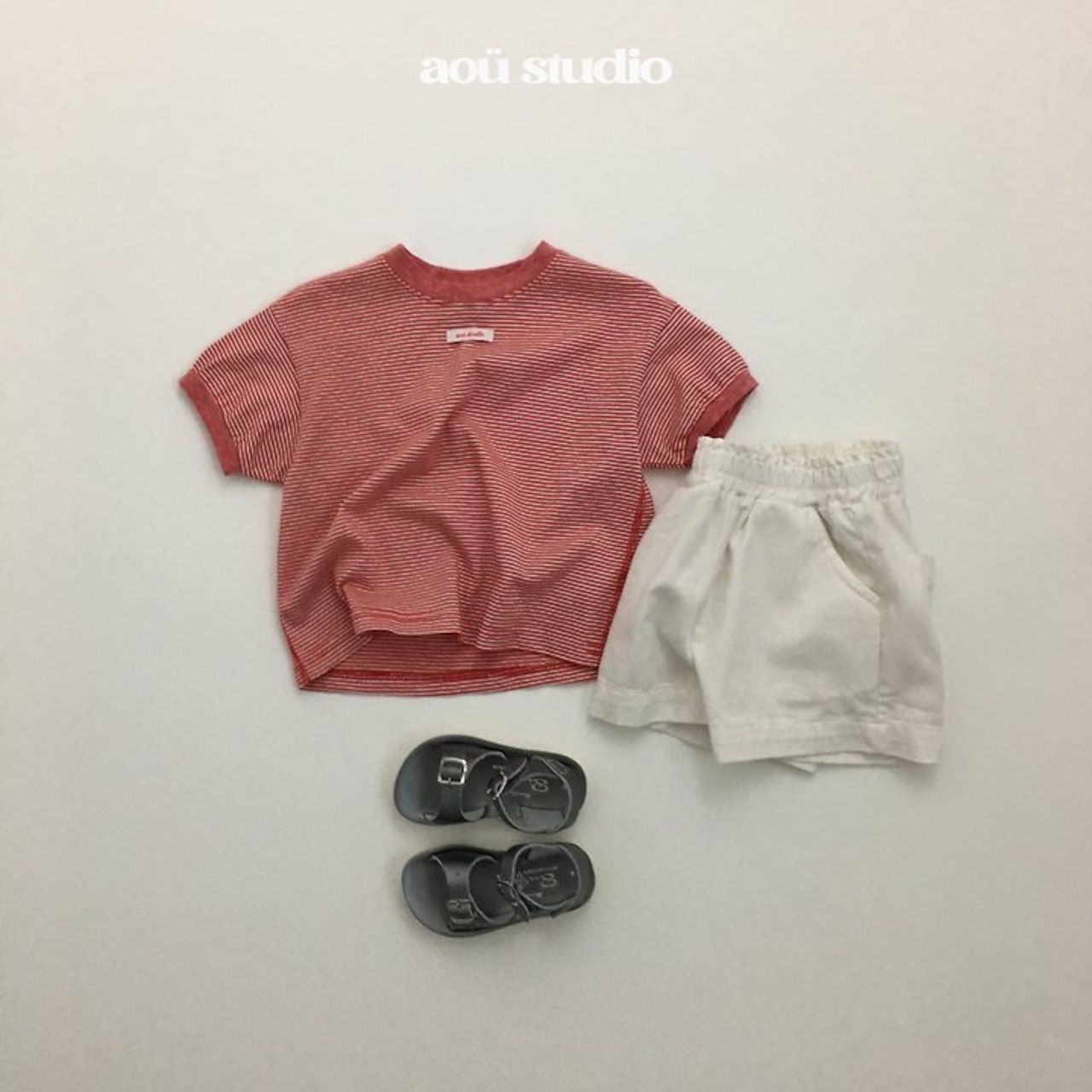 【取寄/韓国直送】aou studio 26/SM ミニストライプTシャツ|夏服|韓国子供服