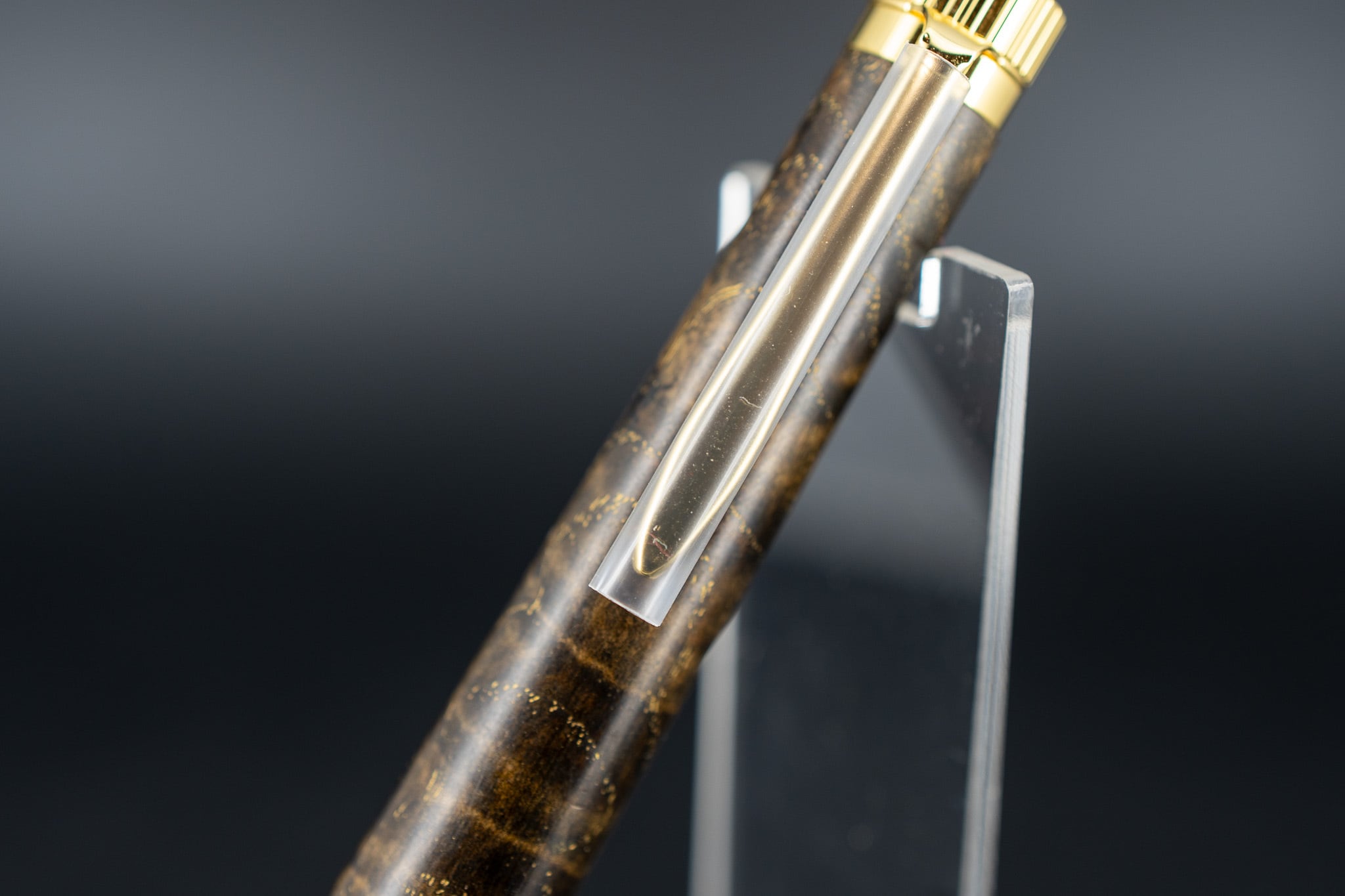 【バット材の王様】 タモ 玉杢 拭き漆 gold BP