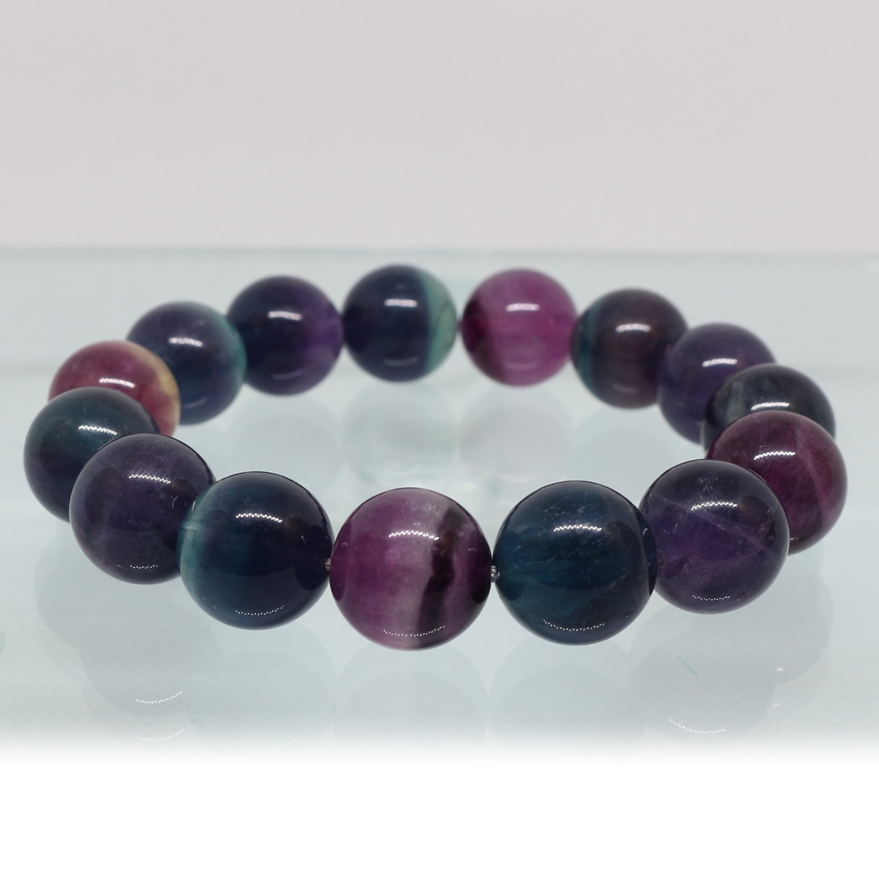 フローライト 一連 ブレスレット 13.8mm 0118002878・画像3