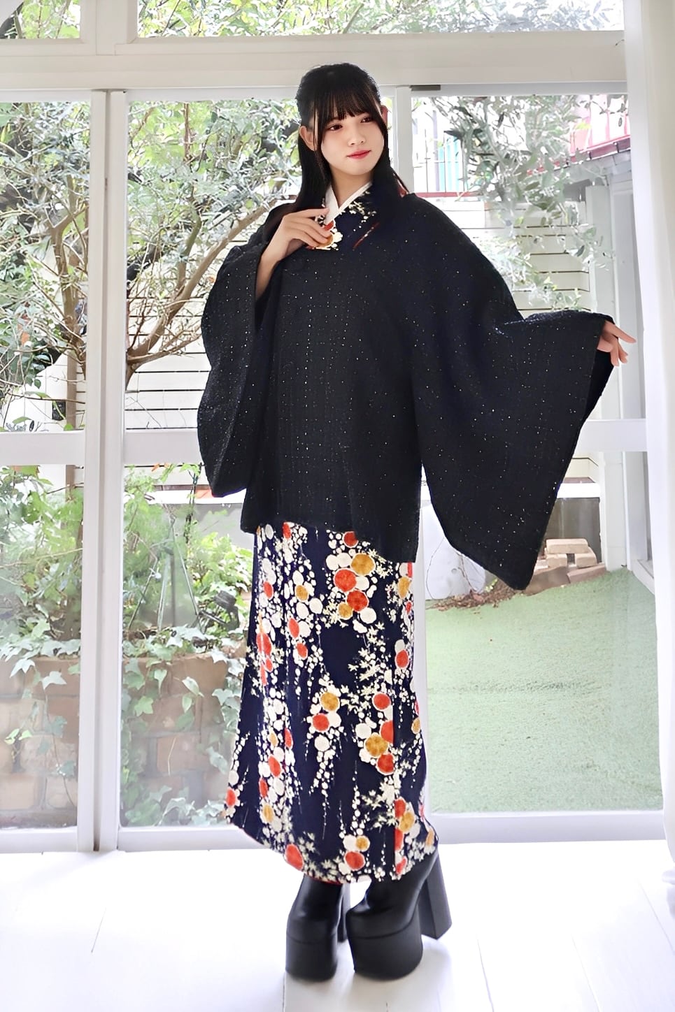 ツイード道行コート ブラック | MISAMARU