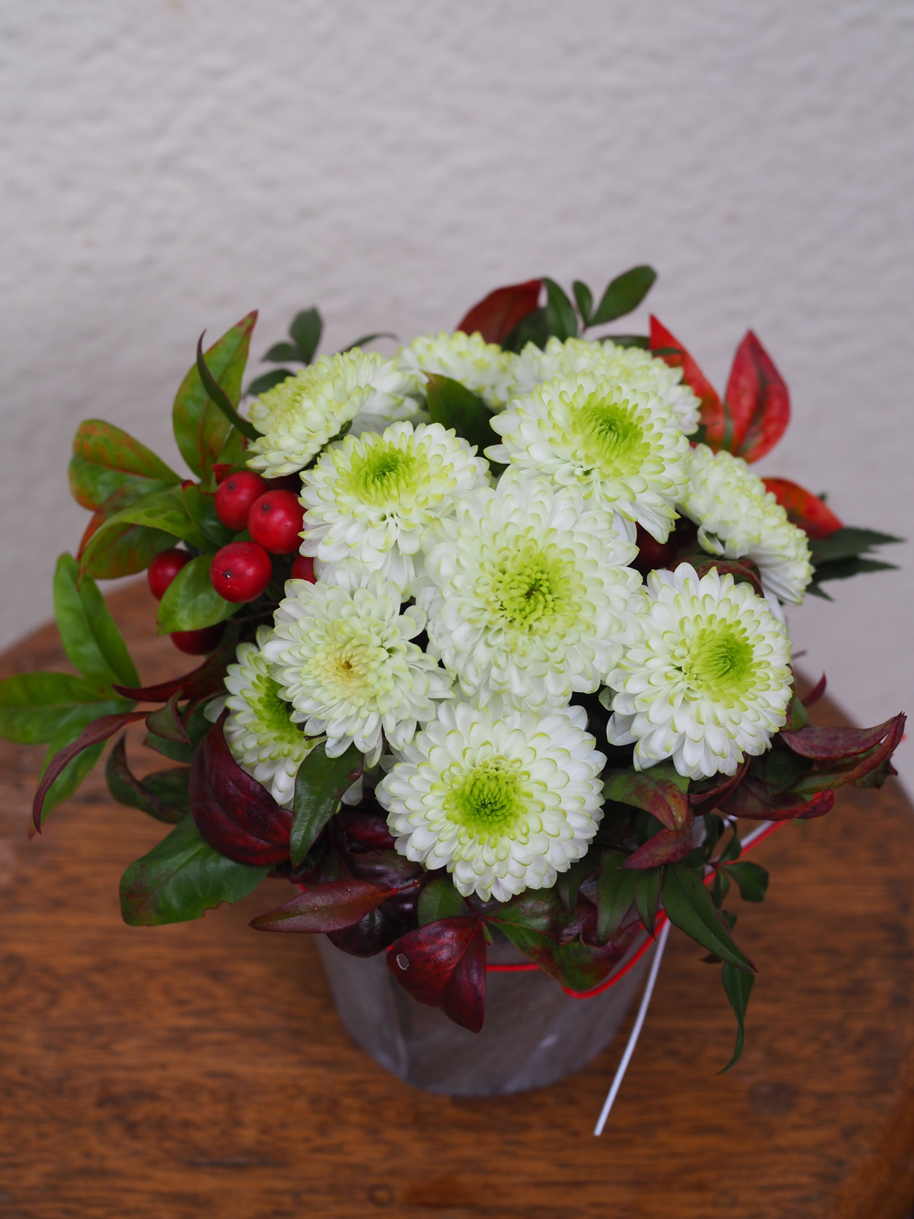 【宅配】お正月ポンポンアレンジ【26〜28いずれか着】