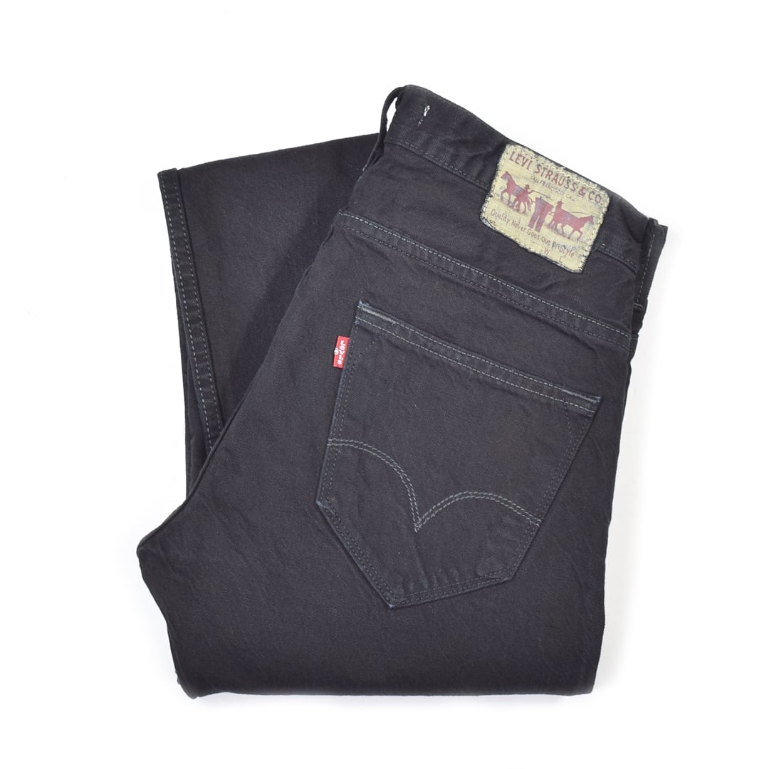 リーバイス 504 トルコ製 ユーロリーバイス ストレート デニムパンツ ブラック 黒 ジーンズ Levis W31 古着 @EA0274