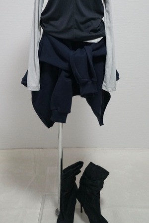Sweat tie skirt (Navy) 2601-34-009
