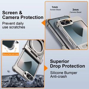 ◆Galaxy Z Flip 7/6◆ Ring Stand Aluminum Bumper Phone Case / リング スタンド アルミニウム バンパー スマホケース