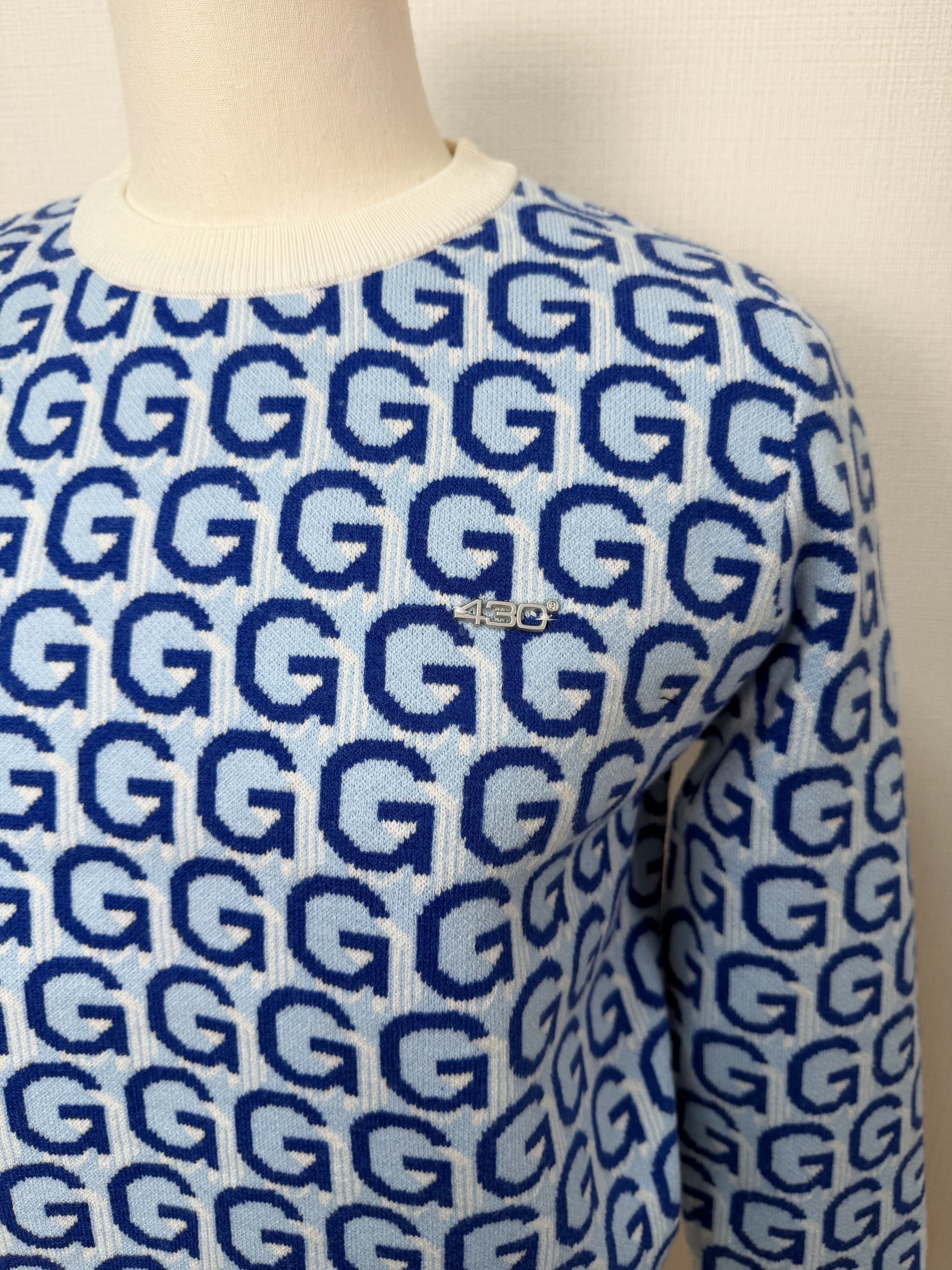 即納＊防風裏地Iconic G Pattern Knit（Black / Blue） | cerva