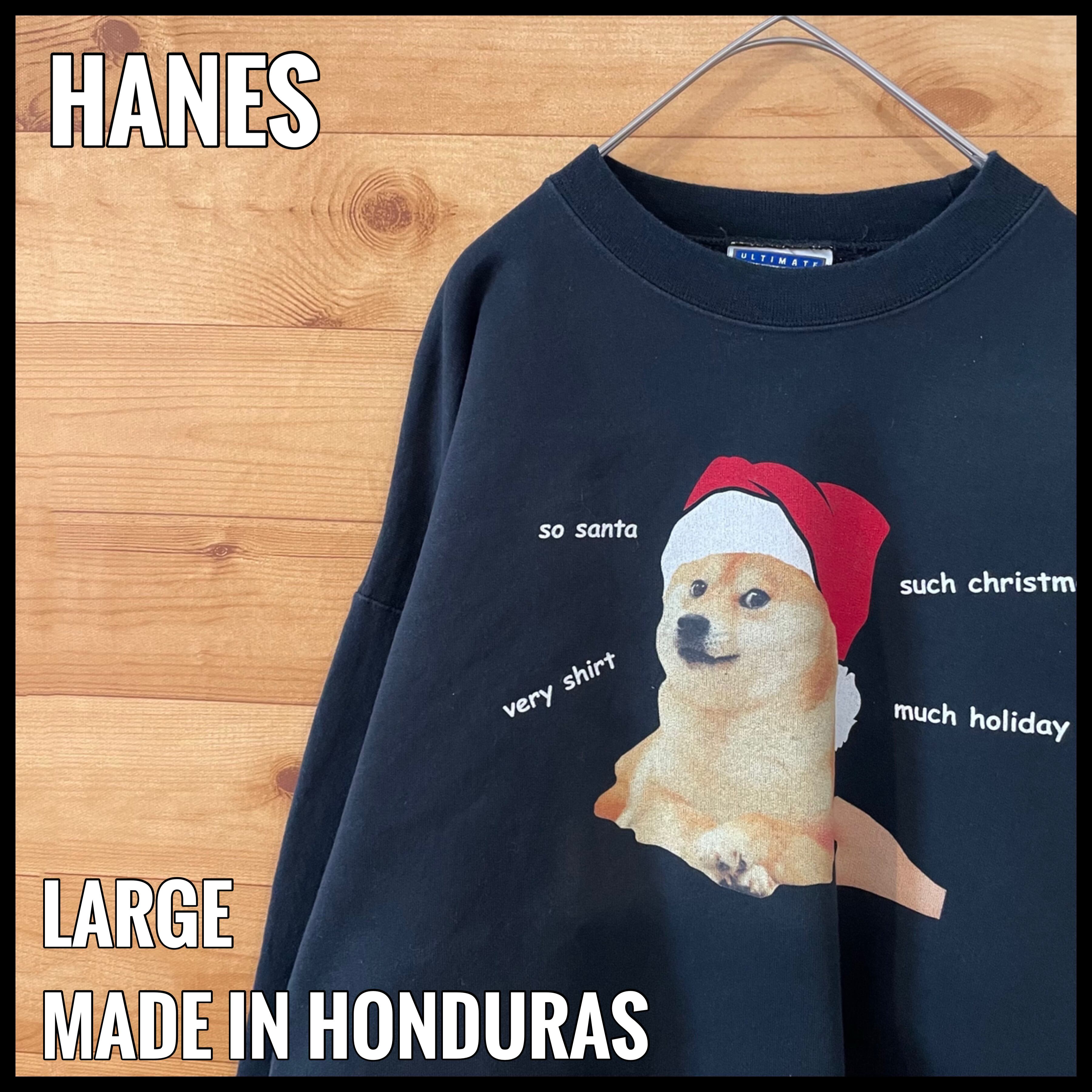 【HANES】アニマルプリント 犬 クリスマス サンタ スウェット ...