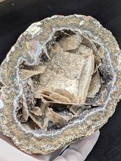 カルサイト/クォーツ　ジオードA　Mexico　AS91200122