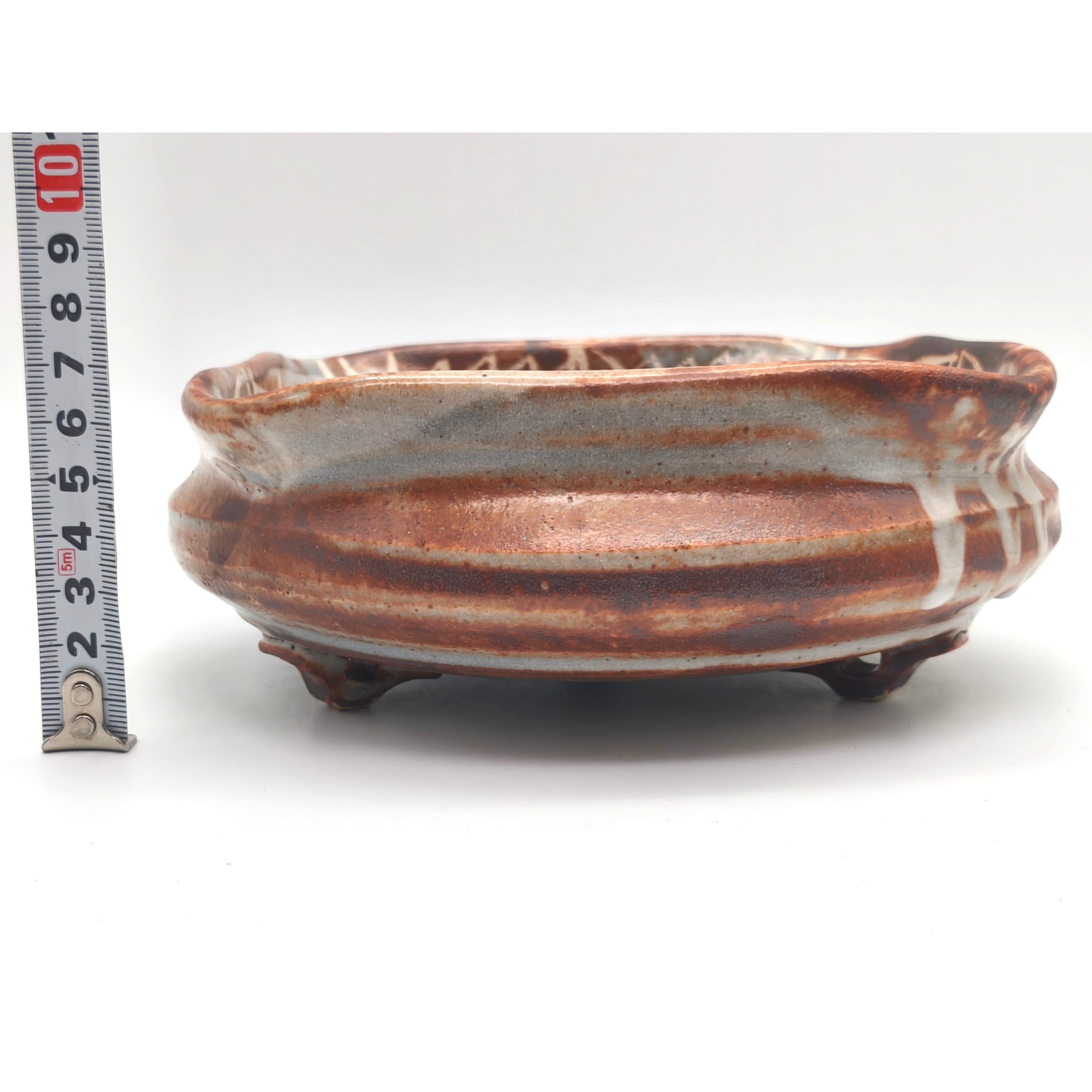 志野焼・菓子鉢・脚付・和食器・No.251020-12・梱包サイズ80