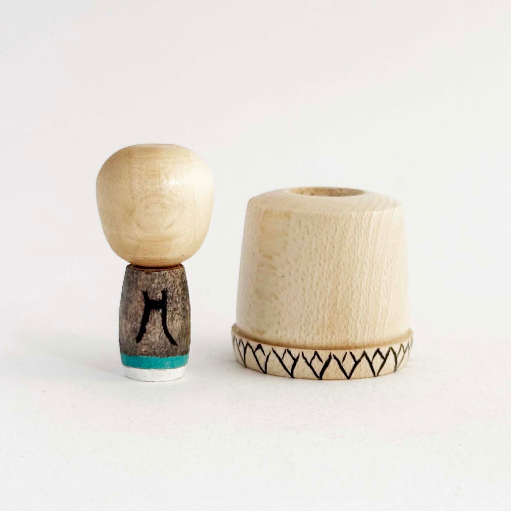 仏像こけし（土湯系 / 西山敏彦工人）