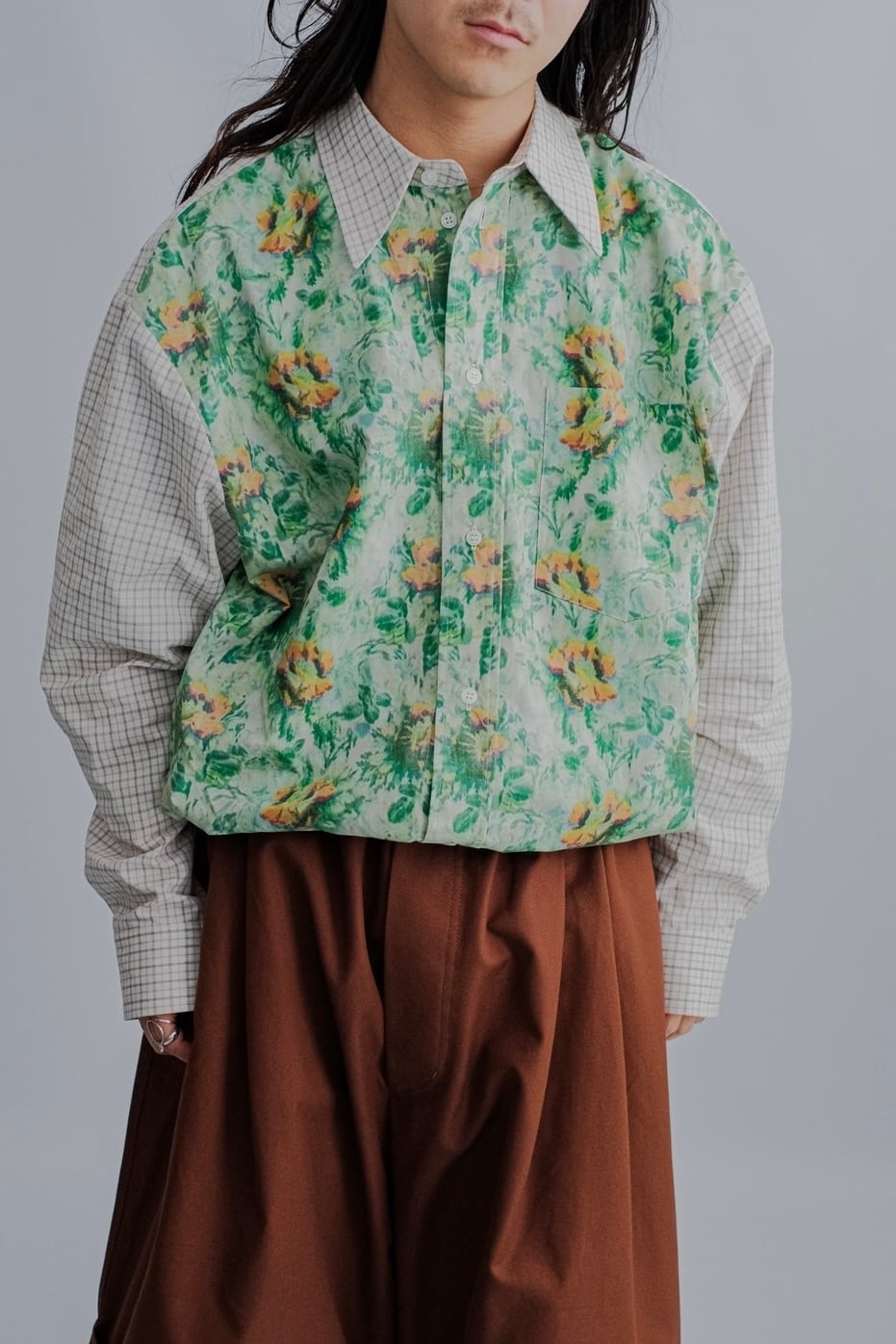 Meryll Rogge】COMBO CLASSIC SHIRT W/ FORMAL COLLAR | puzzle