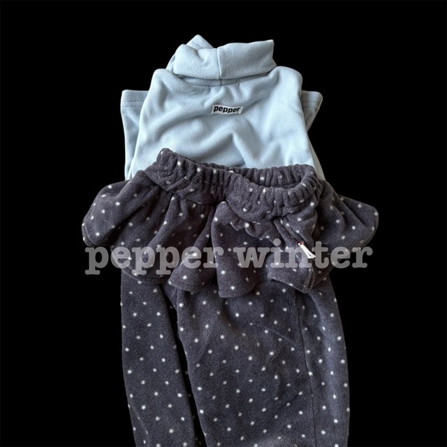 [即納S/M]≪pepper≫plka dot tiered jogger pants 29 gray