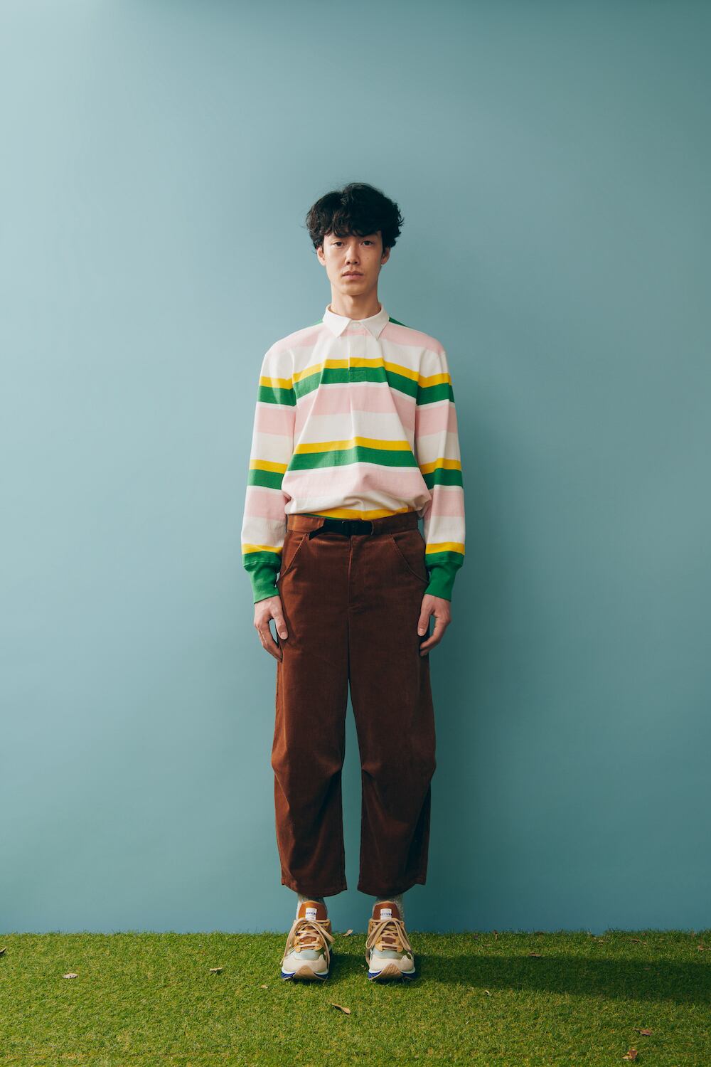 DIGAWEL” Border Rugby Shirt White” | Lapel online store