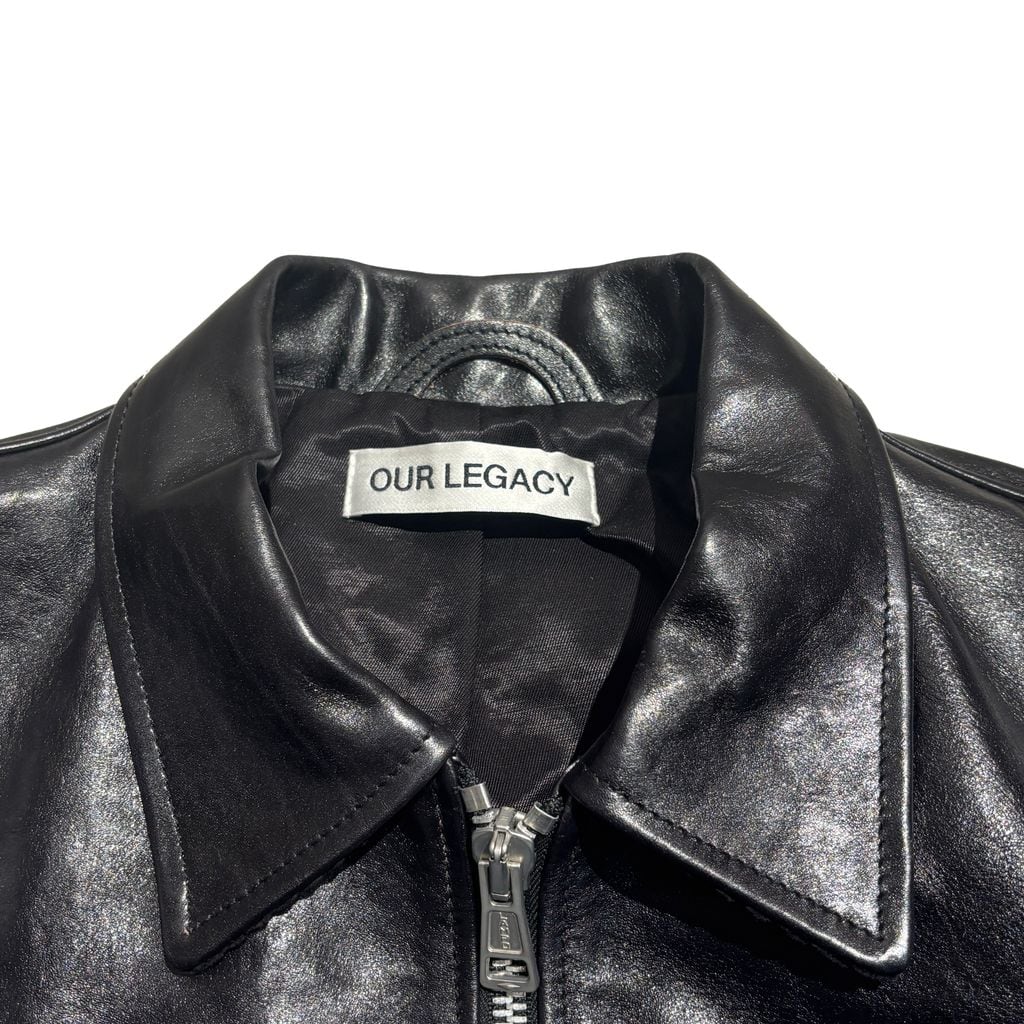 OUR LEGACY アワーレガシー MINI JACKET Top Dyed Black Leather