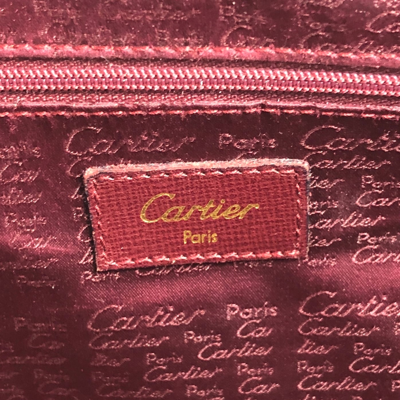 Cartier カルティエ ハンドバッグ ボルドー マストライン レザー ミニ