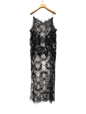 【26SS】Mame Kurogouchi マメ クロゴウチ / Riverlace Camisole Dress - black