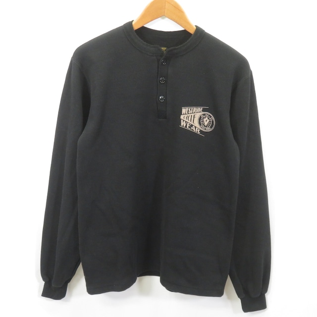 WESTRIDE BOMBER THERMAL HENLEY ヘンリーネック ロングスリーブ シャツ ブラック size40/ウエストライド 0705