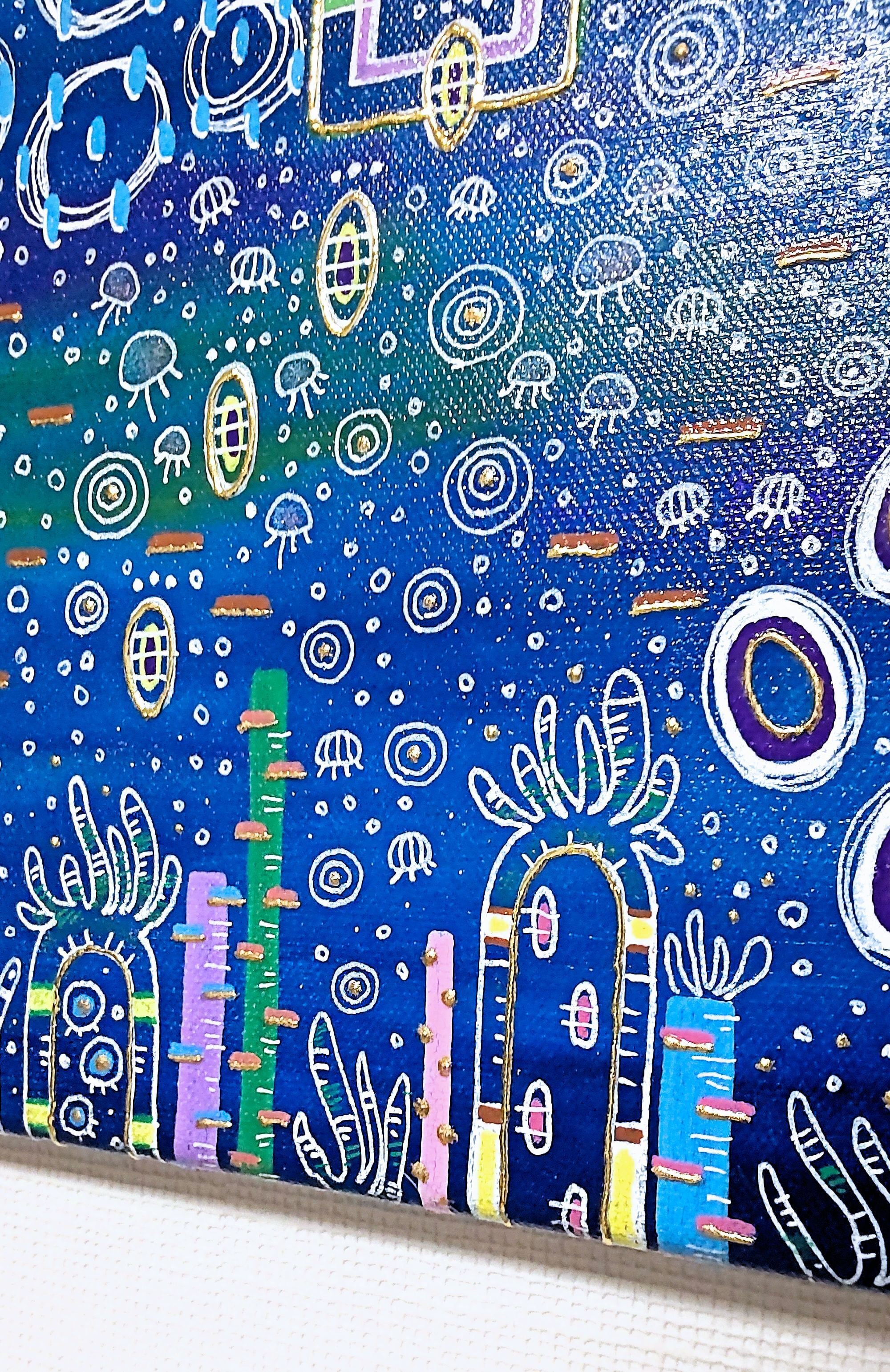 手書きアートF（深海の世界B）27.3×22