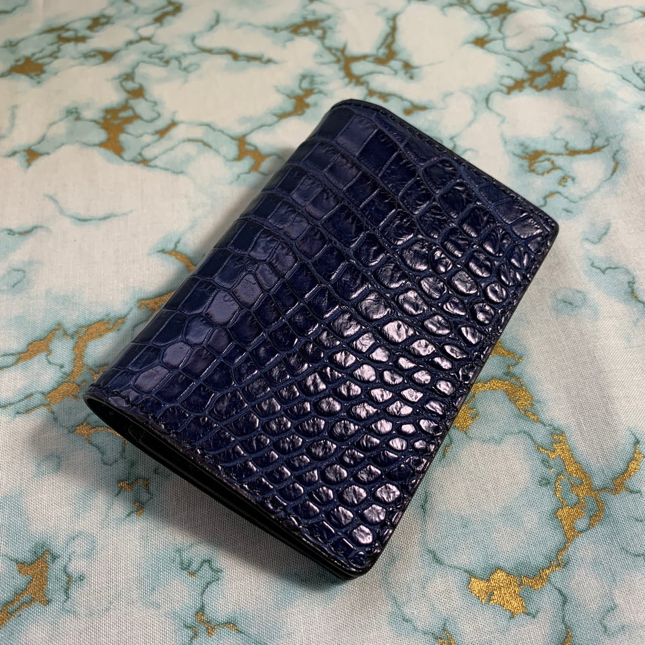 firebird 藍染　濃藍　ポロサス　名刺入れ ポロサス(藍染:濃藍)】カード＆名刺入れ【バンブー】ササマチ2つ折り