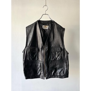 -VERA PELLA- pocket design leather vest