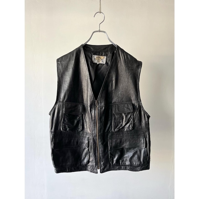 -VERA PELLA- pocket design leather vest