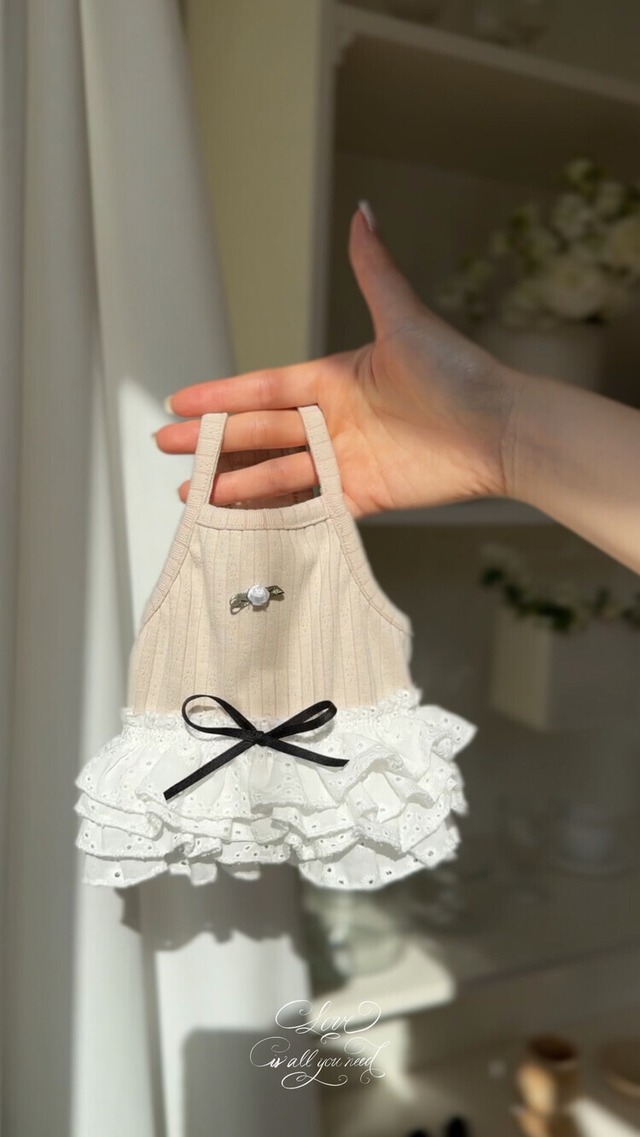 予約  【SICGGU】Beige volume dress