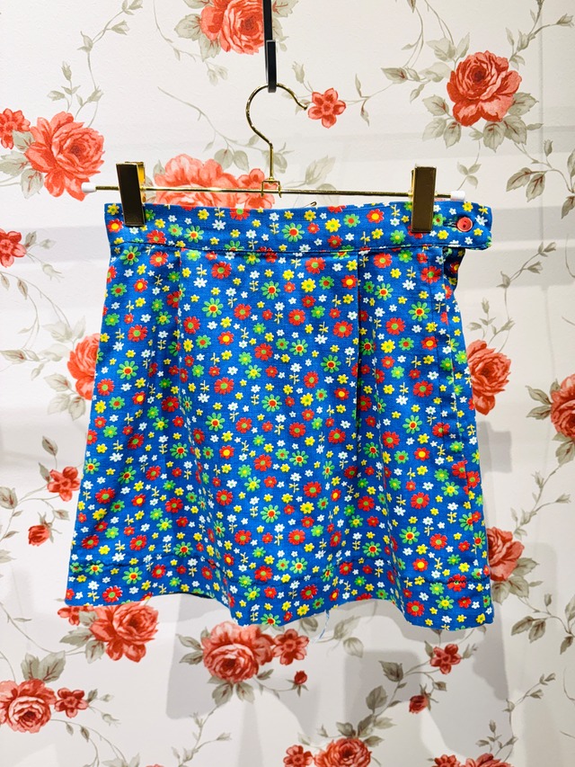 【KIDS vintage】 flower skirt.　size:about 5-6
