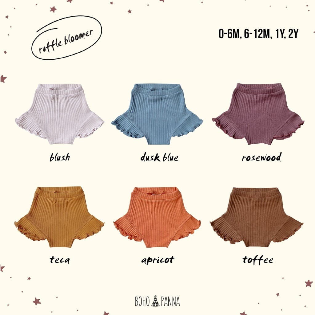 大人気ブルマ新モデル/Boho baby/ruffle rib bloomer／ラッフルリブニットブルマ♡