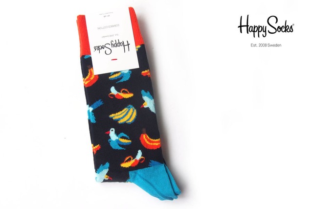 ハッピーソックス｜happy socks｜クルー丈カジュアルソックス｜パームツリー柄｜Palm Sock｜10114002