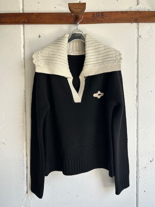tanakadaisuke  big collar knit pullover