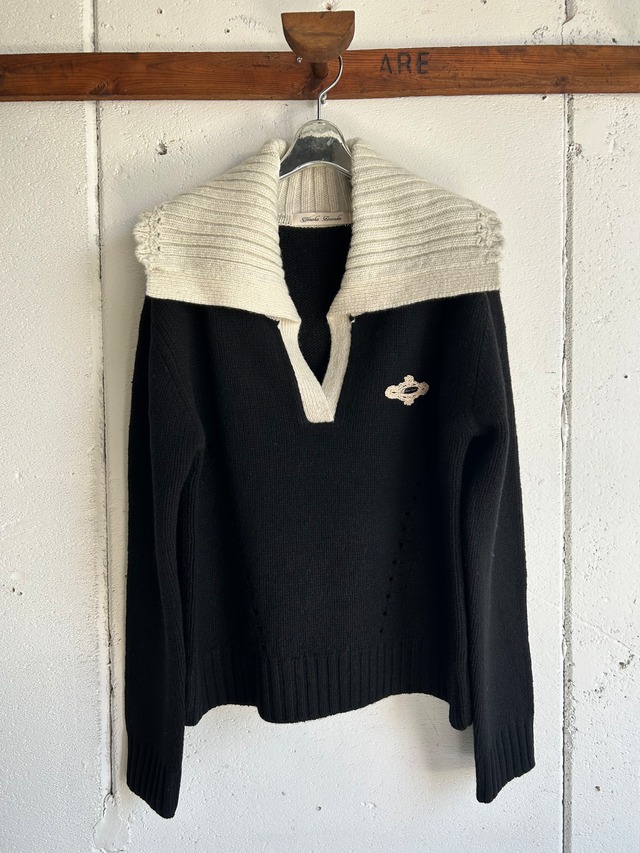 tanakadaisuke  big collar knit pullover