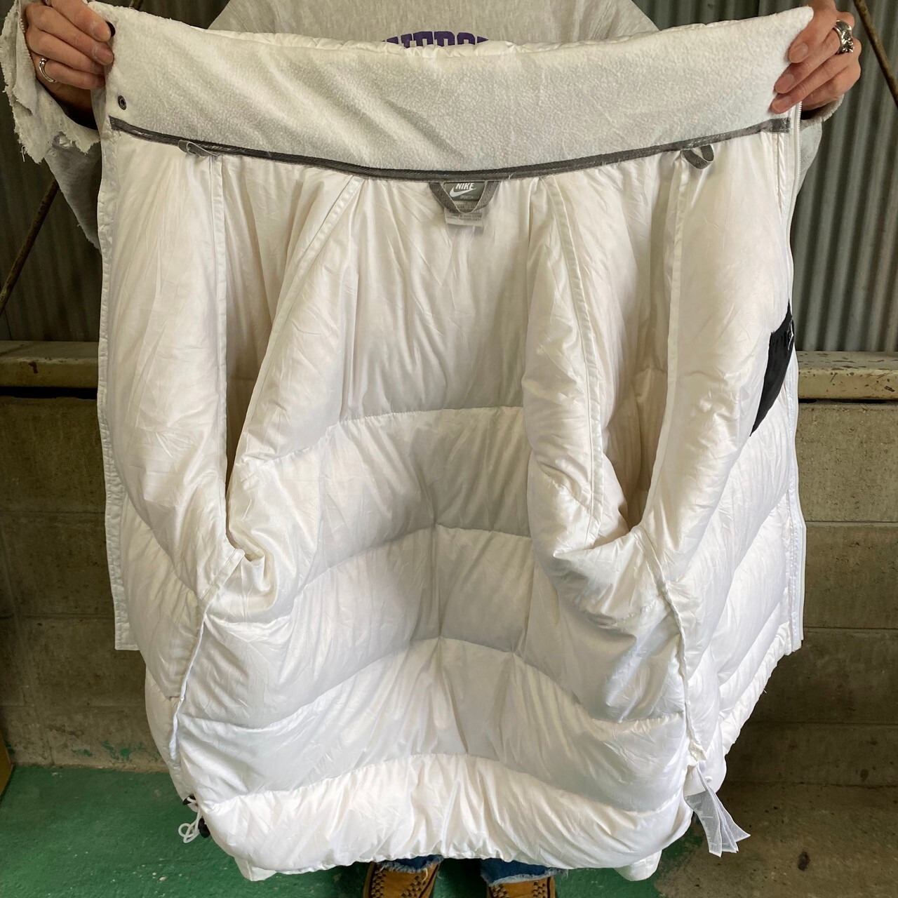 NIKE ナイキ 550フィルパワー ダウンジャケット メンズXL 古着 フード  