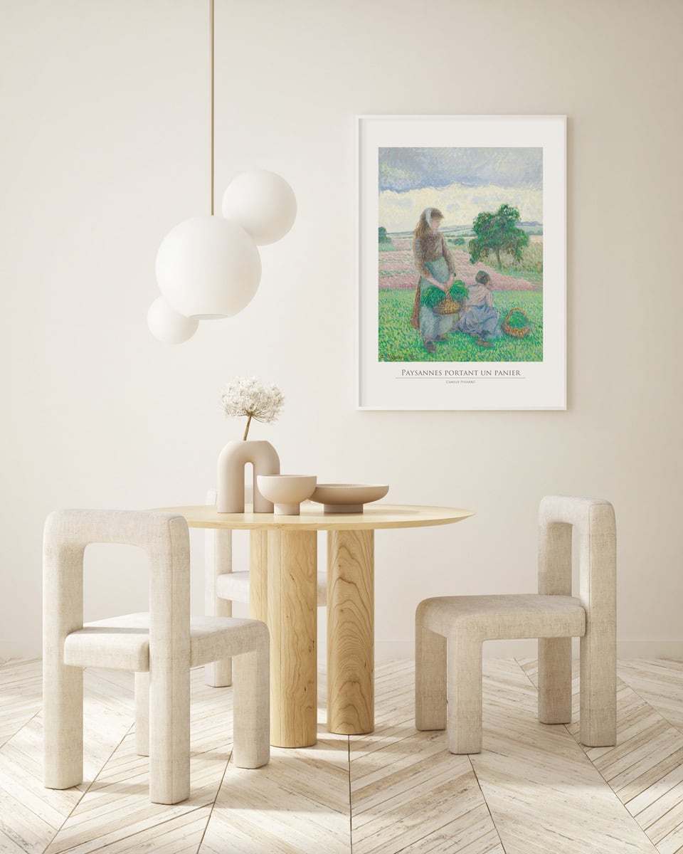 カミーユ・ピサロ 籠を運ぶ農婦 アートポスター 風景画 名画 絵画
