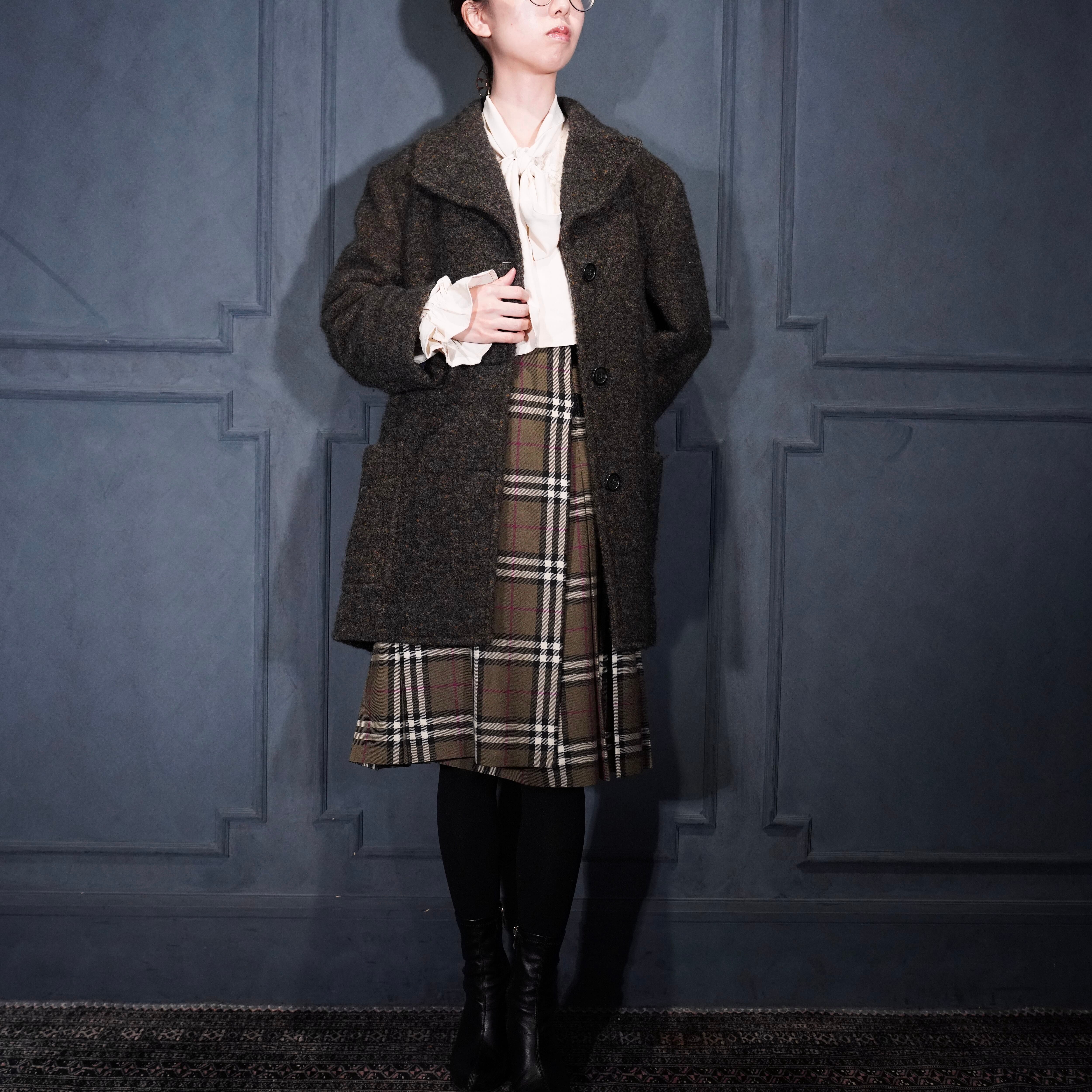 ETRO ALPACA WOOL HALF COAT/エトロアルパカウールハーフコート