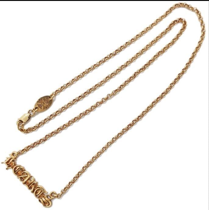 CHROME HEARTS クロムハーツ HEARTSロゴ ネックレス 22K ロール